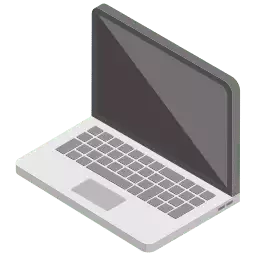 graphic of a laptop with Chracoal screen